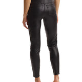 Faux Leather Trousers - Black