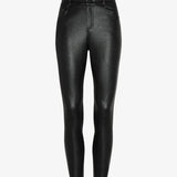 Faux Leather Trousers - Black