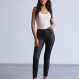 Faux Leather Trousers - Black