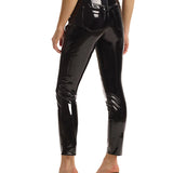 Faux Patent Leather Trousers - Black
