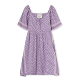 Thea V-neck Dress - Lavender Fog