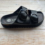 Galia Leather Sandals - Black