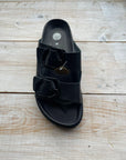 Genuins Galia Leather Sandals - Black