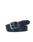 Village Leathers Classic 1 1/4" Belt - Navy/Silver