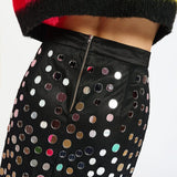 Crescent Skirt - Black Mirror