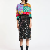 Crescent Skirt - Black Mirror