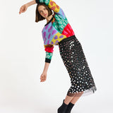 Crescent Skirt - Black Mirror