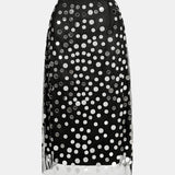 Crescent Skirt - Black Mirror