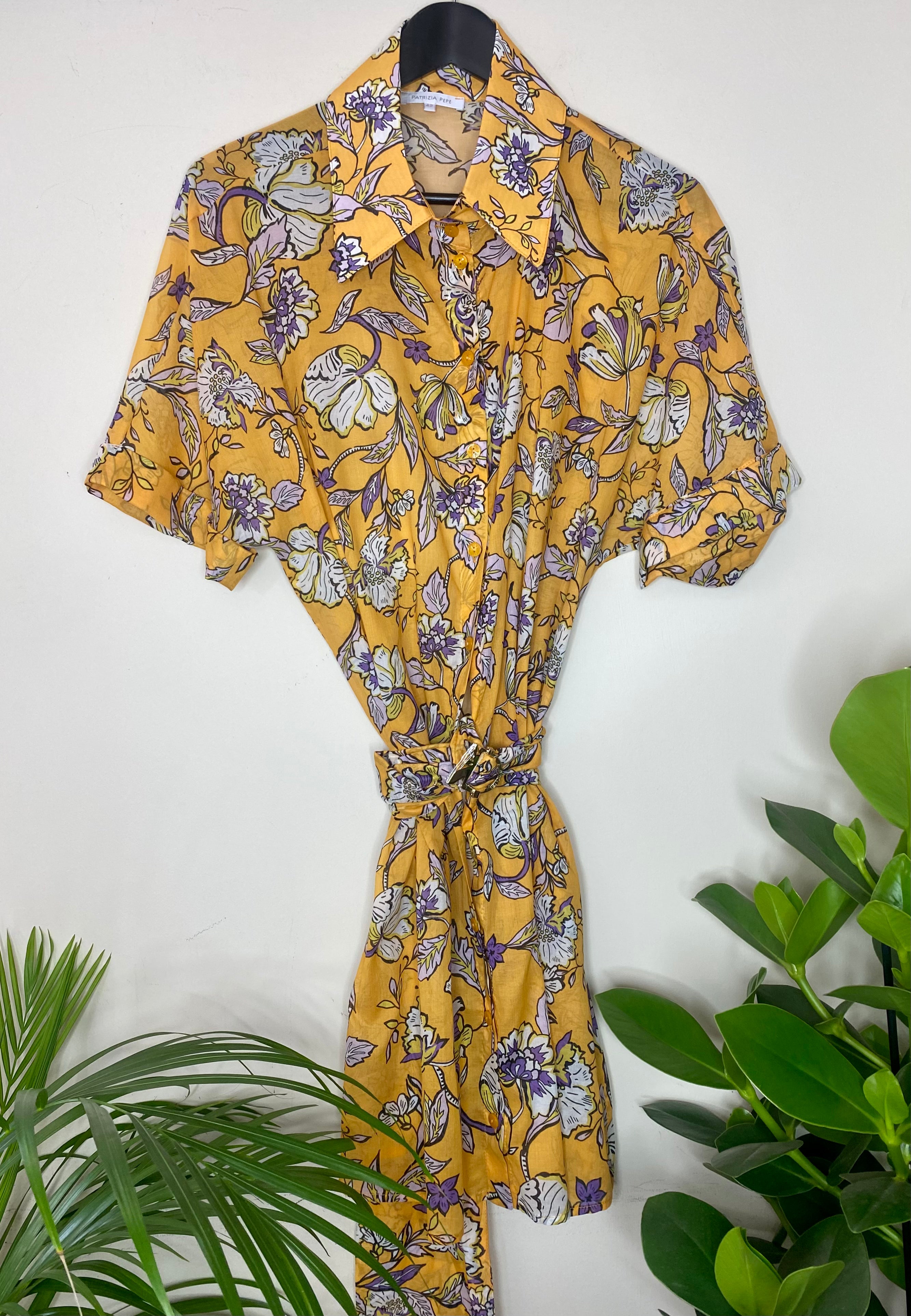 Patrizia Pepe Short Oversized Dress - Mango/Lilac