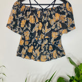 Cropped Blouse - Black/Mango