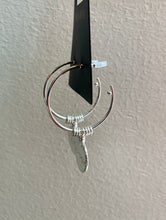 Load image into Gallery viewer, Pilgrim Native Beauty Coin Pendant Hoop Earrings - Silver
