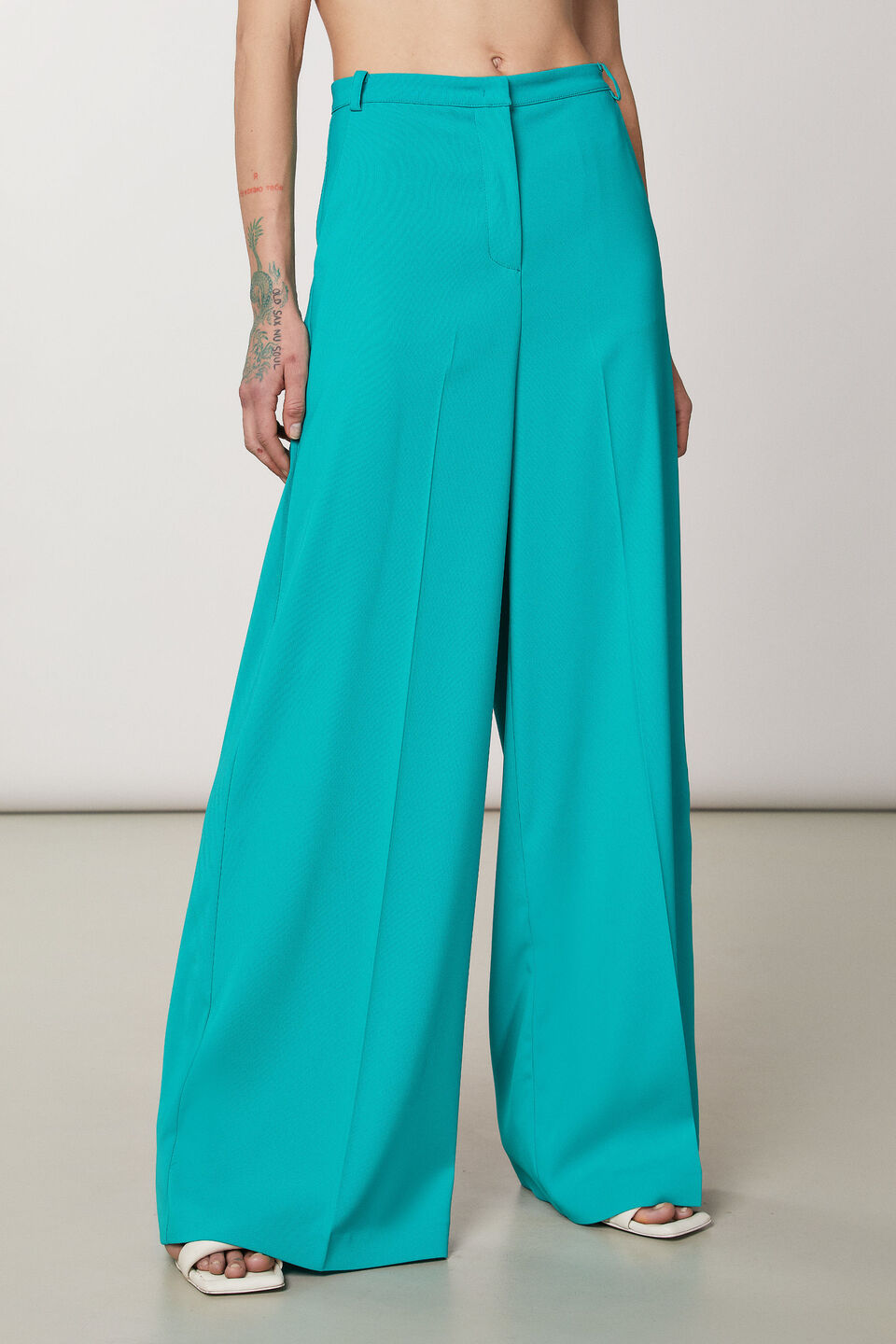 Patrizia Pepe Crepe Suit Trousers  - Illusion Green