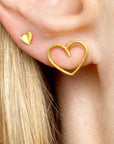 Lulu Copenhagen Heart Wings 1 PCS Earring - Gold