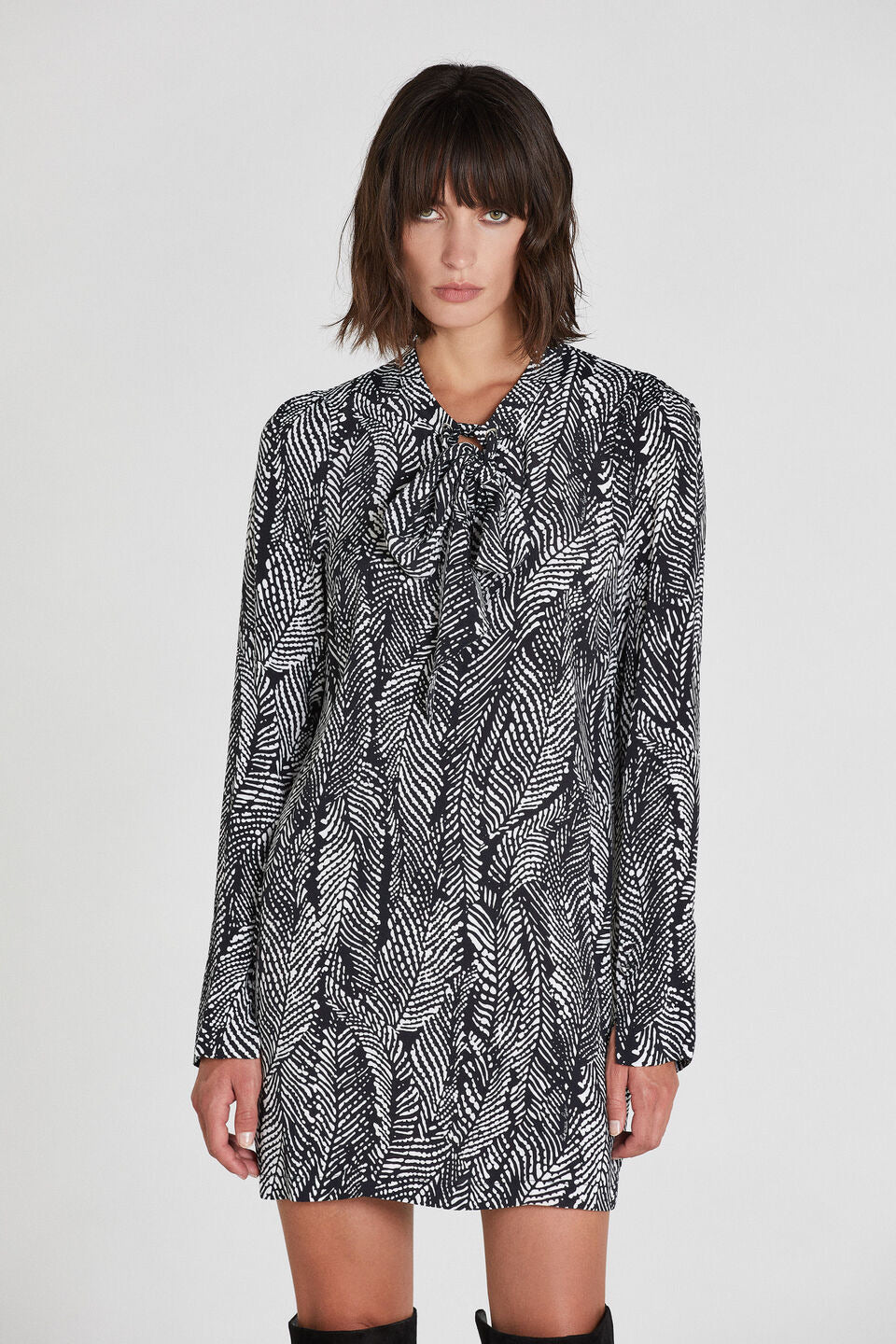 Patrizia Pepe Mini Dress - Black/White