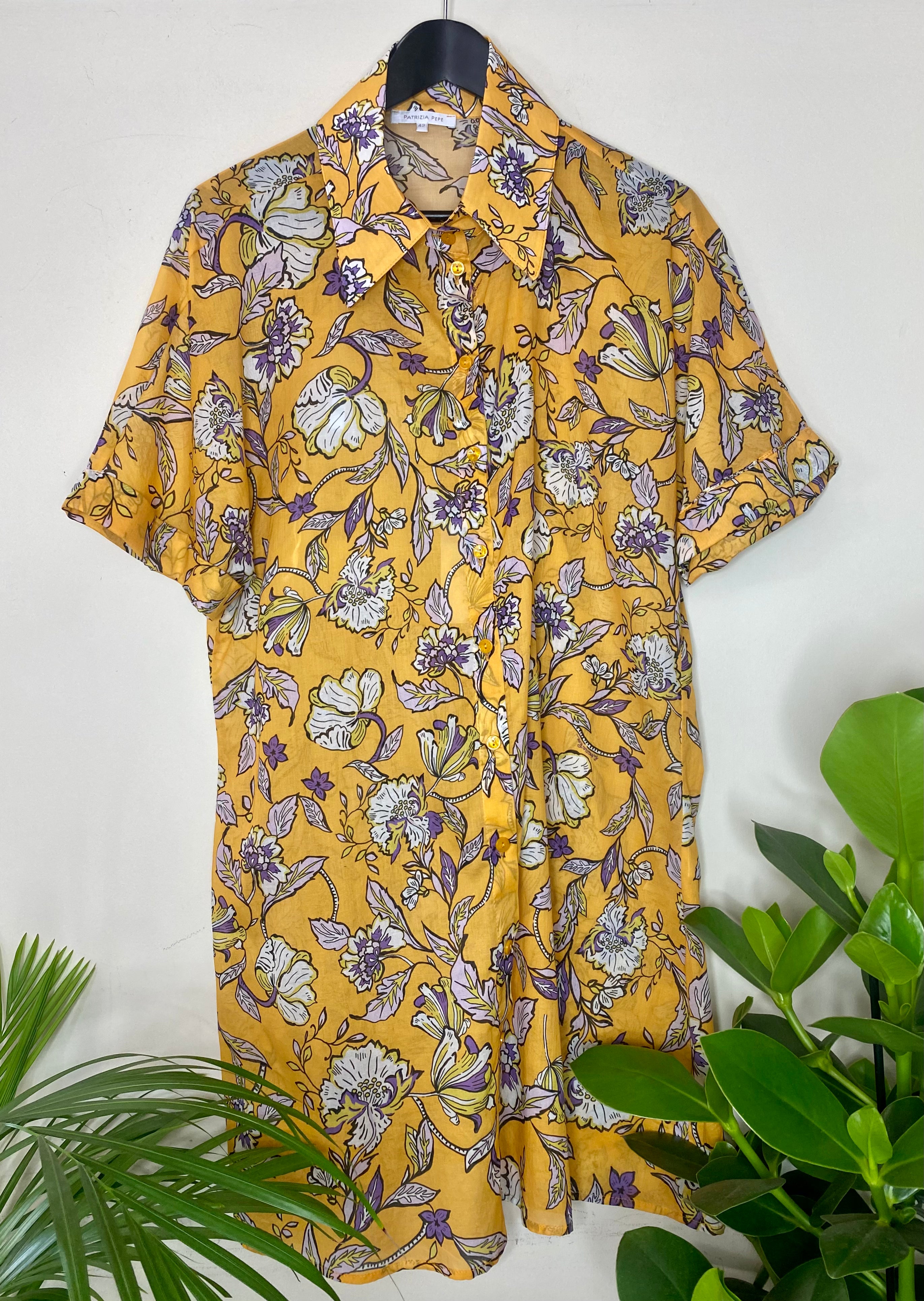 Patrizia Pepe Short Oversized Dress - Mango/Lilac