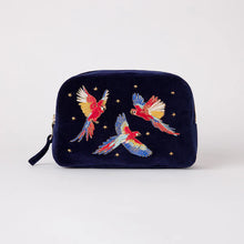 Load image into Gallery viewer, Elizabeth Scarlett Parrot Cosmetics Bag - Navy
