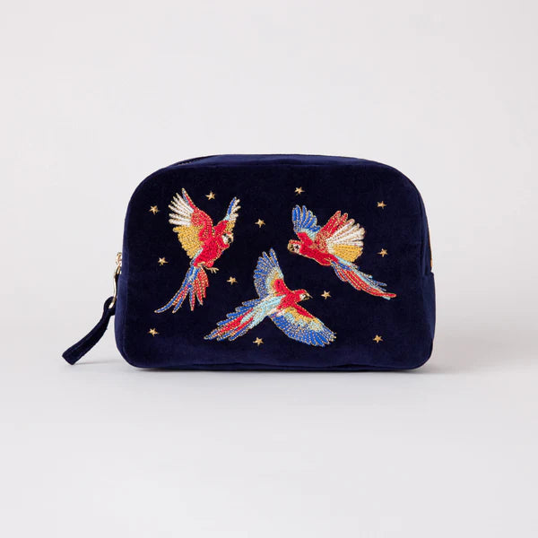 Elizabeth Scarlett Parrot Cosmetics Bag - Navy