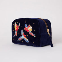 Load image into Gallery viewer, Elizabeth Scarlett Parrot Cosmetics Bag - Navy
