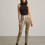 Faux Leather Animal Leggings