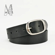 Load image into Gallery viewer, Village Leathers Classic 1 1/2&quot; Belt - Black/Silver
